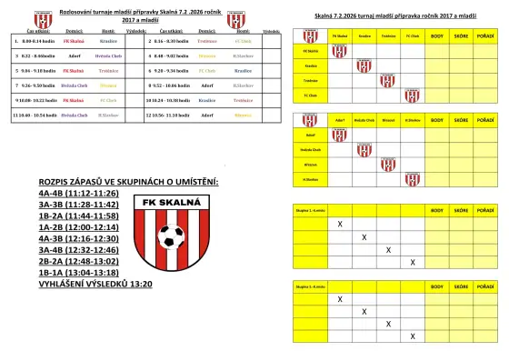 Halový turnaj o pohár města Skalná